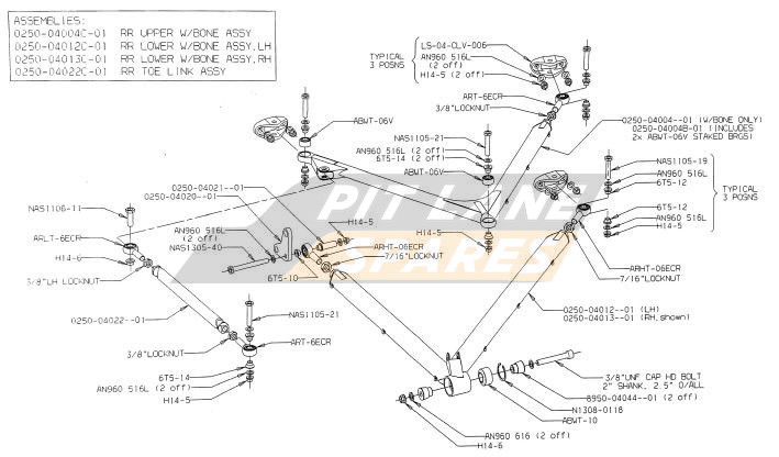 REAR WISHBONE ASSY Diagram